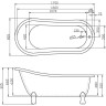 Акриловая ванна BELBAGNO BB04-ROS