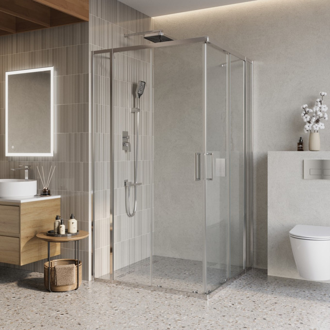 Душевой уголок BELBAGNO LUCE-AH-21-115/90-C-Cr